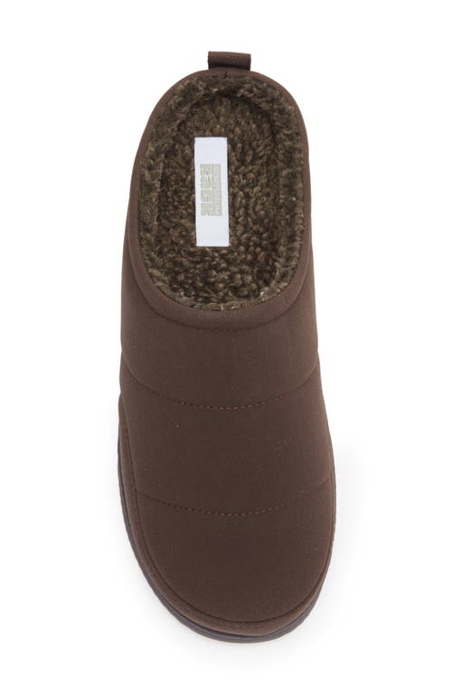 Nordstrom Rack Keller Faux Shearling Lined Quilted Clog Slipper In Brown