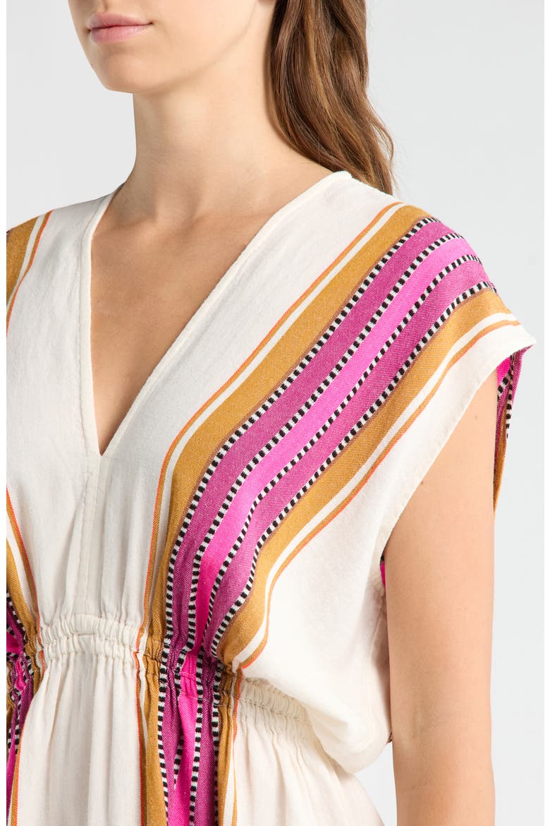 V-Neck Cover-Up Dress, Alternate, color, NATURAL PINK