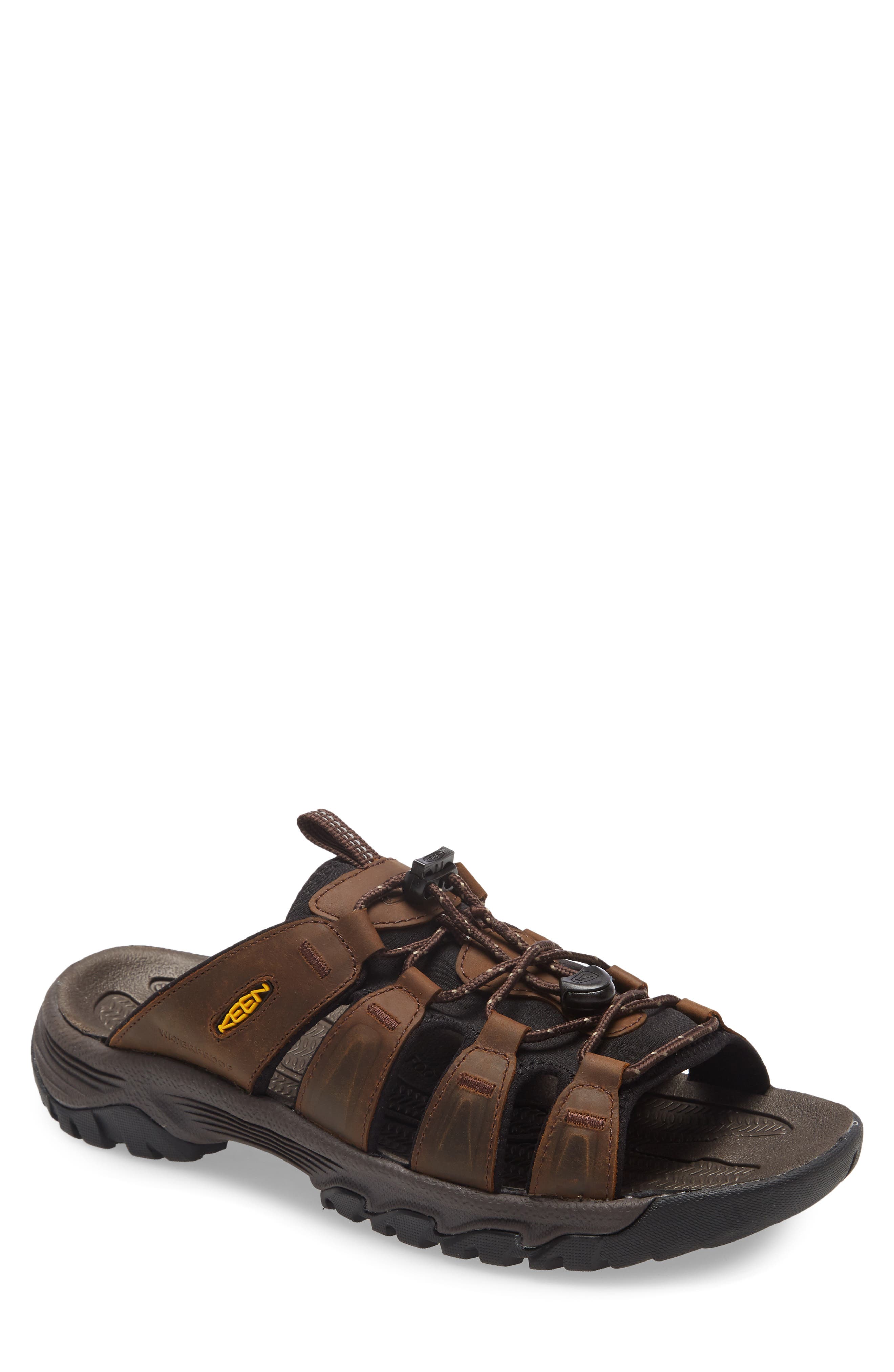 Targhee III Slide Sandal, Main, color, BISON/ MULCH