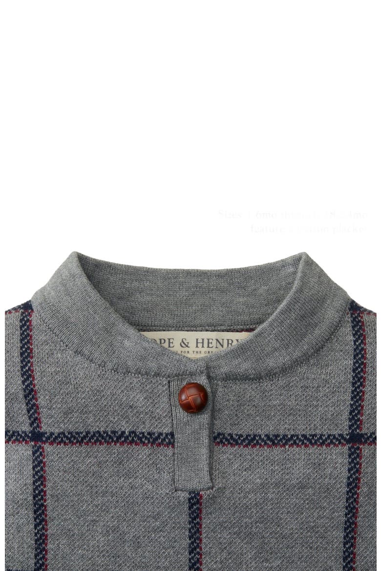 Baby Girls' Cable Sweater Cape, Infant, Alternate, color, Gray Plaid