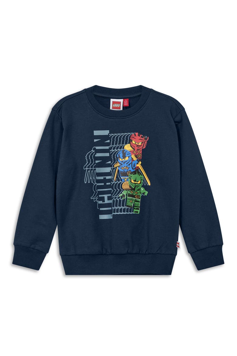 Kids' Ninjago Graphic Sweatshirt, Main, color, NAVY