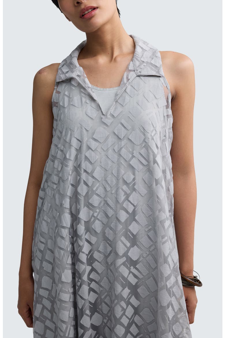 Elune Layered Hybrid Midi Dress, Alternate, color, Ash Grey