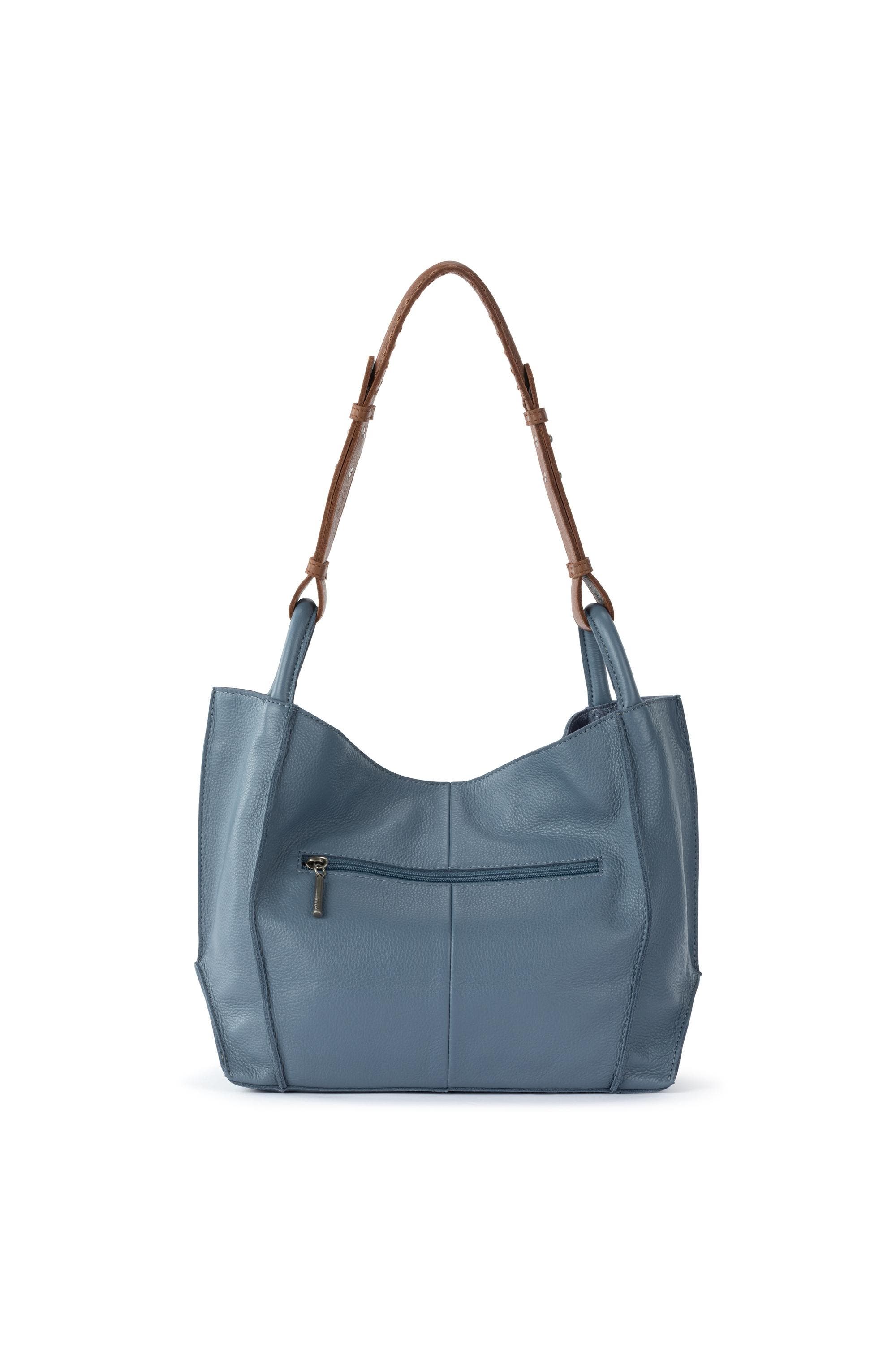 Los Feliz Medium Tote Leather Bag, Alternate, color, Maritime