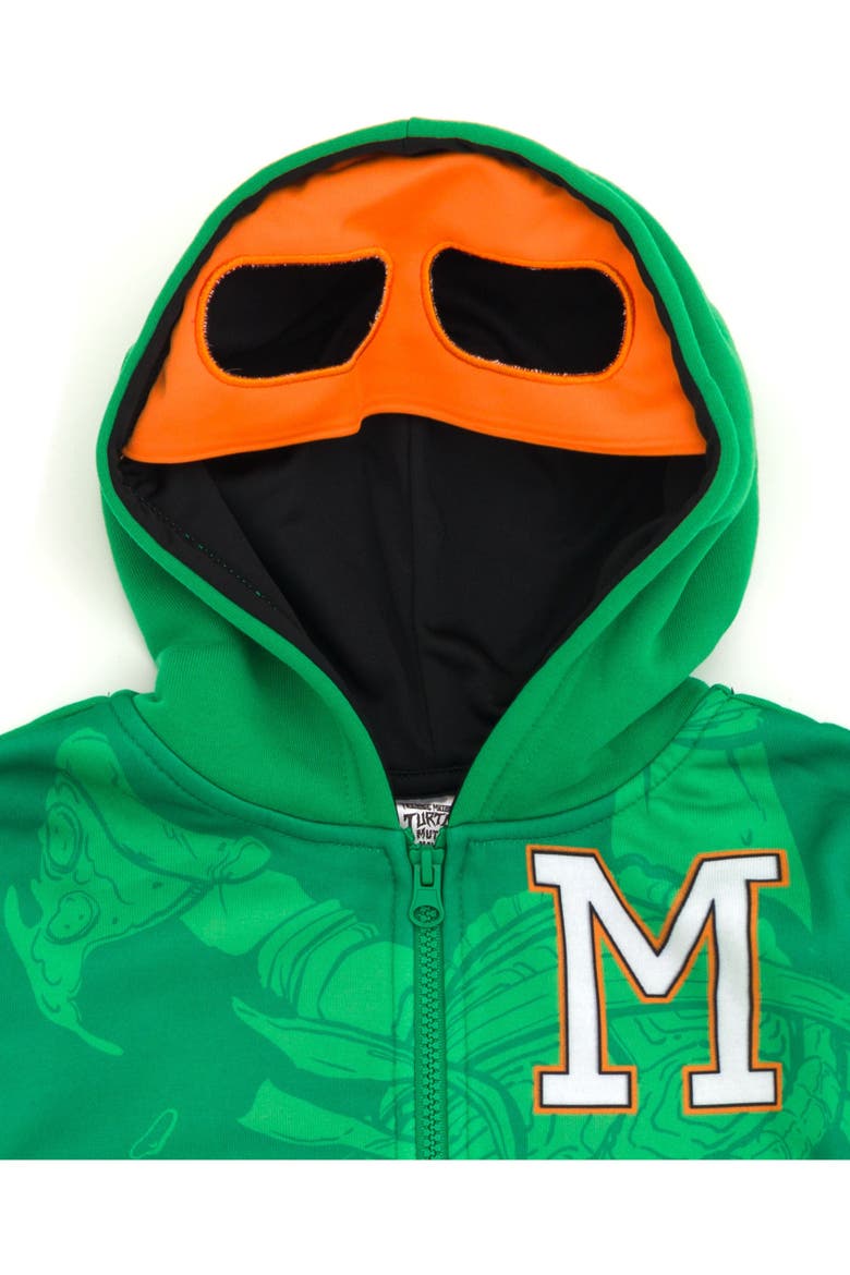 Fleece Zip-Up Hoodie, Alternate, color, Michelangelo Orange