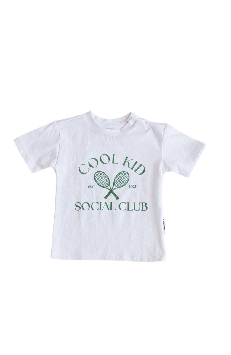 Charlie Lou Baby<sup>®</sup> Cool Kid Club Crew Neck T-Shirt With Shoulder Snaps, Main, color, 