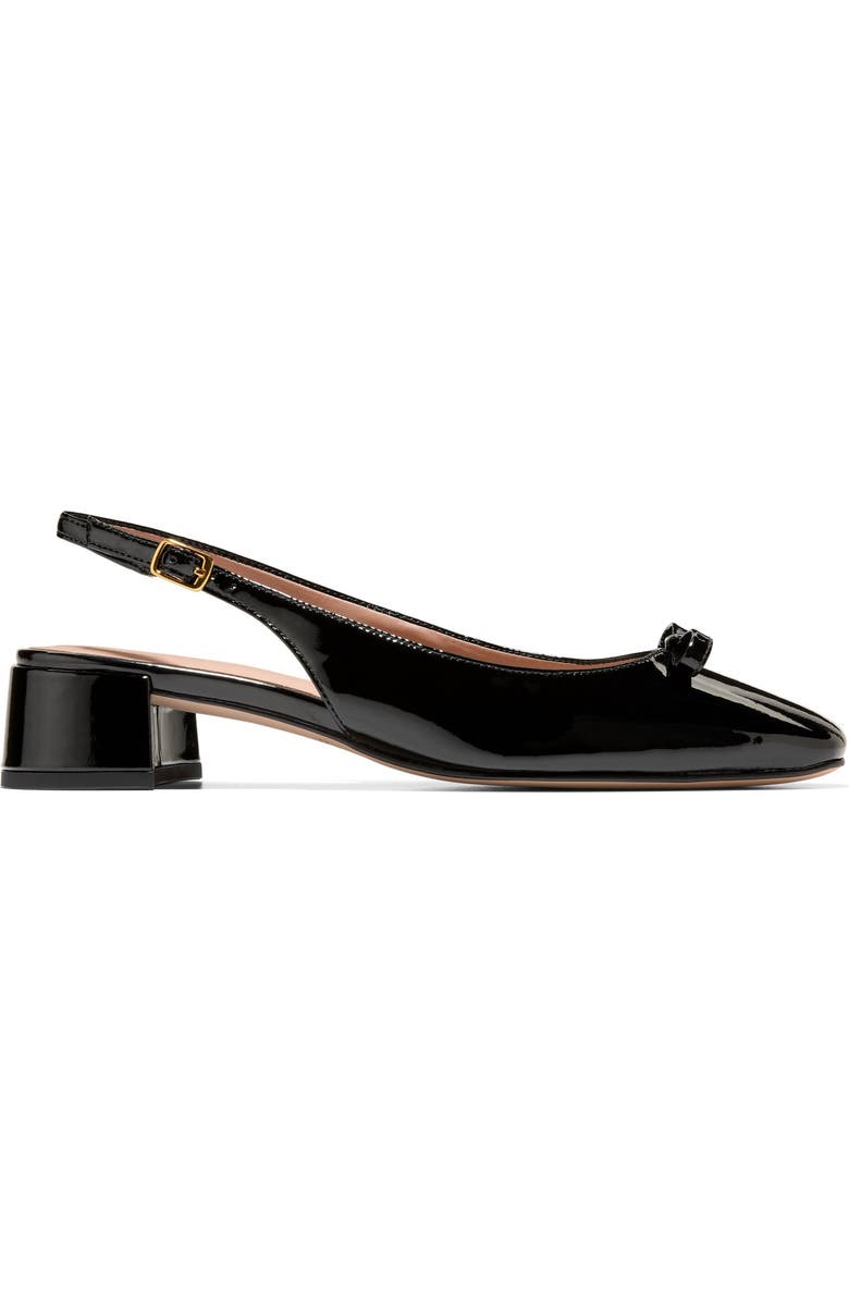 Cole Haan Patsy Bow Slingback Pump, Alternate, color, Black Patent Leather