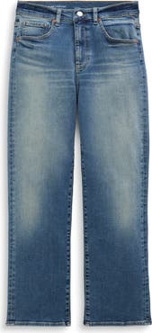 AG Brinley Mid Rise Crop Straight Leg Jeans
