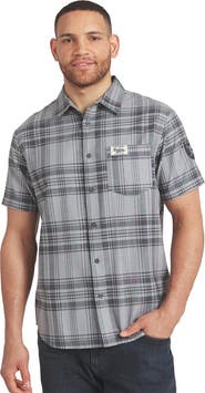 Darius Rucker Collection by Fanatics Men's Darius Rucker Collection by Fanatics Gray Las Vegas Raiders Woven Short Sleeve Button-Up Shirt