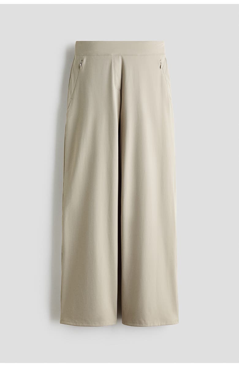 H&M Four-way Stretch Wide Trousers, Main, color, Beige