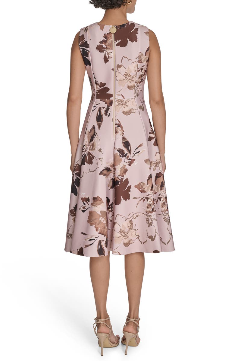 Calvin Klein Floral Sleeveless Fit & Flare Midi Dress, Alternate, color,