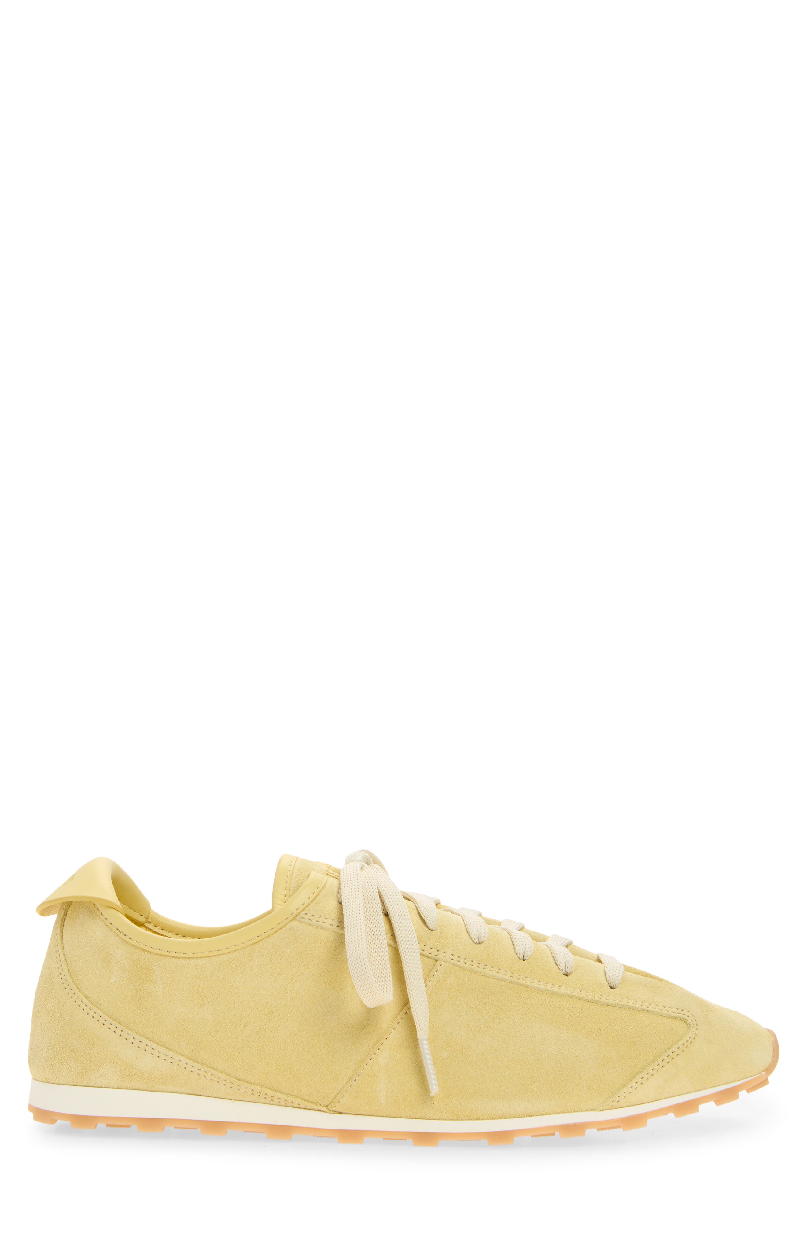 Les Tennis Leather Sneaker, Alternate, color, PALE YELLOW 205
