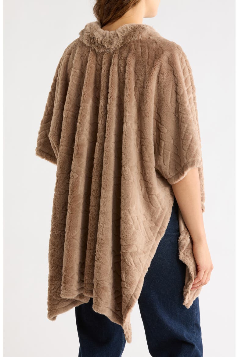 Ribbed Cardigan Poncho, Main, color, TAUPE