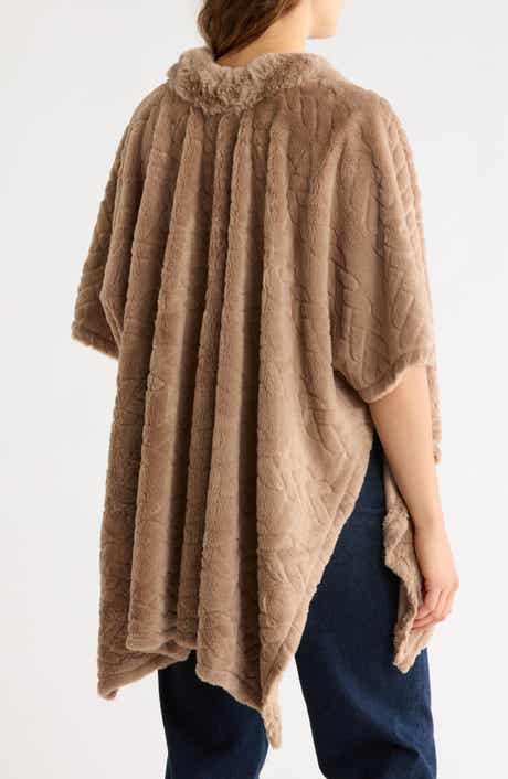 Ribbed Cardigan Poncho