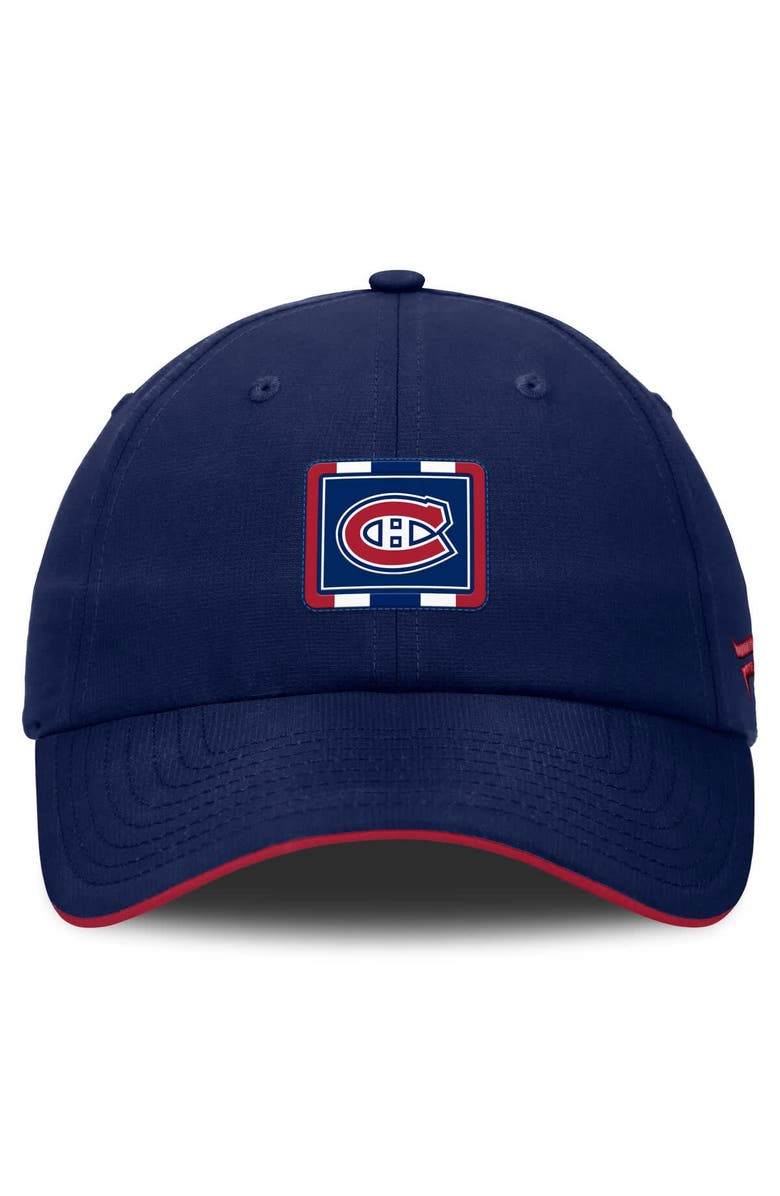 FANATICS Men's Fanatics Navy/Red Montreal Canadiens Authentic Pro Ripstop Adjustable Hat, Alternate, color, Navy