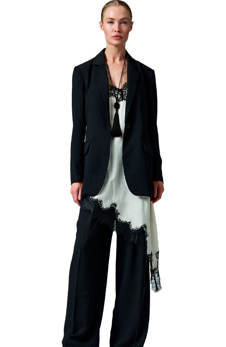 DAY Birger et Mikkelsen Lara Lace Trim Asymmetrical Slip Dress, Alternate, color, Vanilla Ice