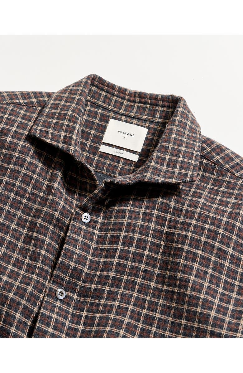Billy Reid Cedar Bold Plaid Brushed Button-Up Shirt, Alternate, color, Asphalt Multi