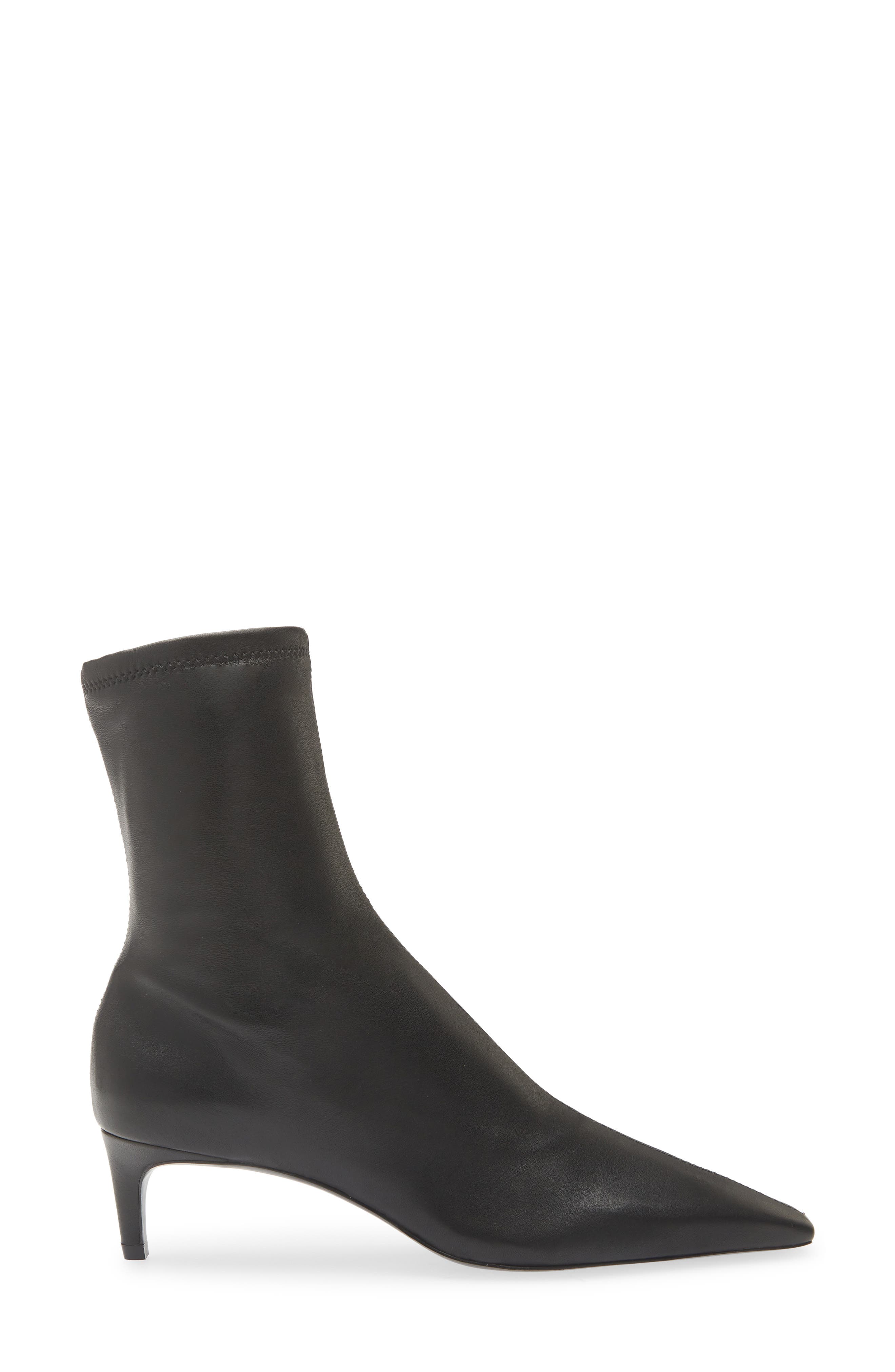 Remy Stretch Leather Ankle Boot, Alternate, color, BLACK STRETCH LEATHER