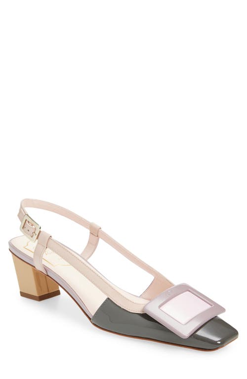 Shop Roger Vivier Belle Vivier Slingback Pump In Dark Grey