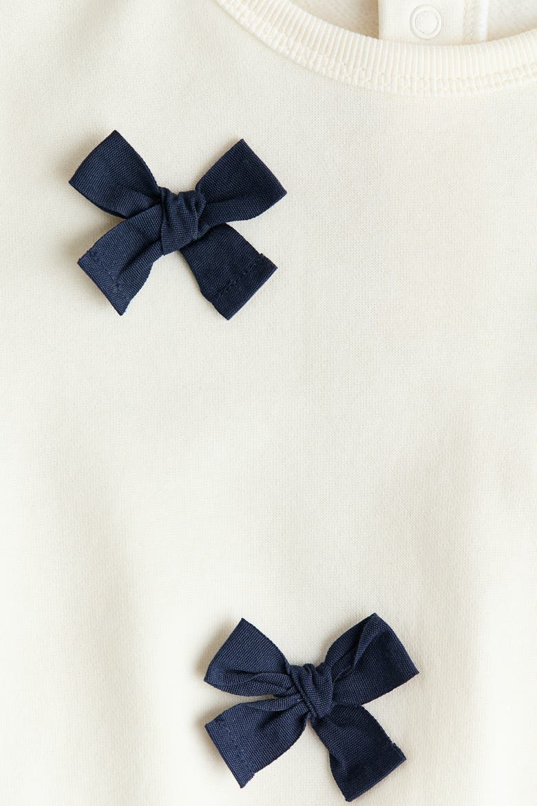 Motif-detail Sweatshirt, Alternate, color, Cream/bows