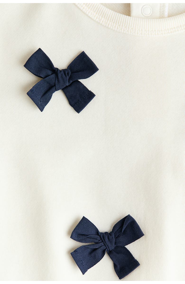 H&M Motif-detail Sweatshirt, Alternate, color, Cream/Bows