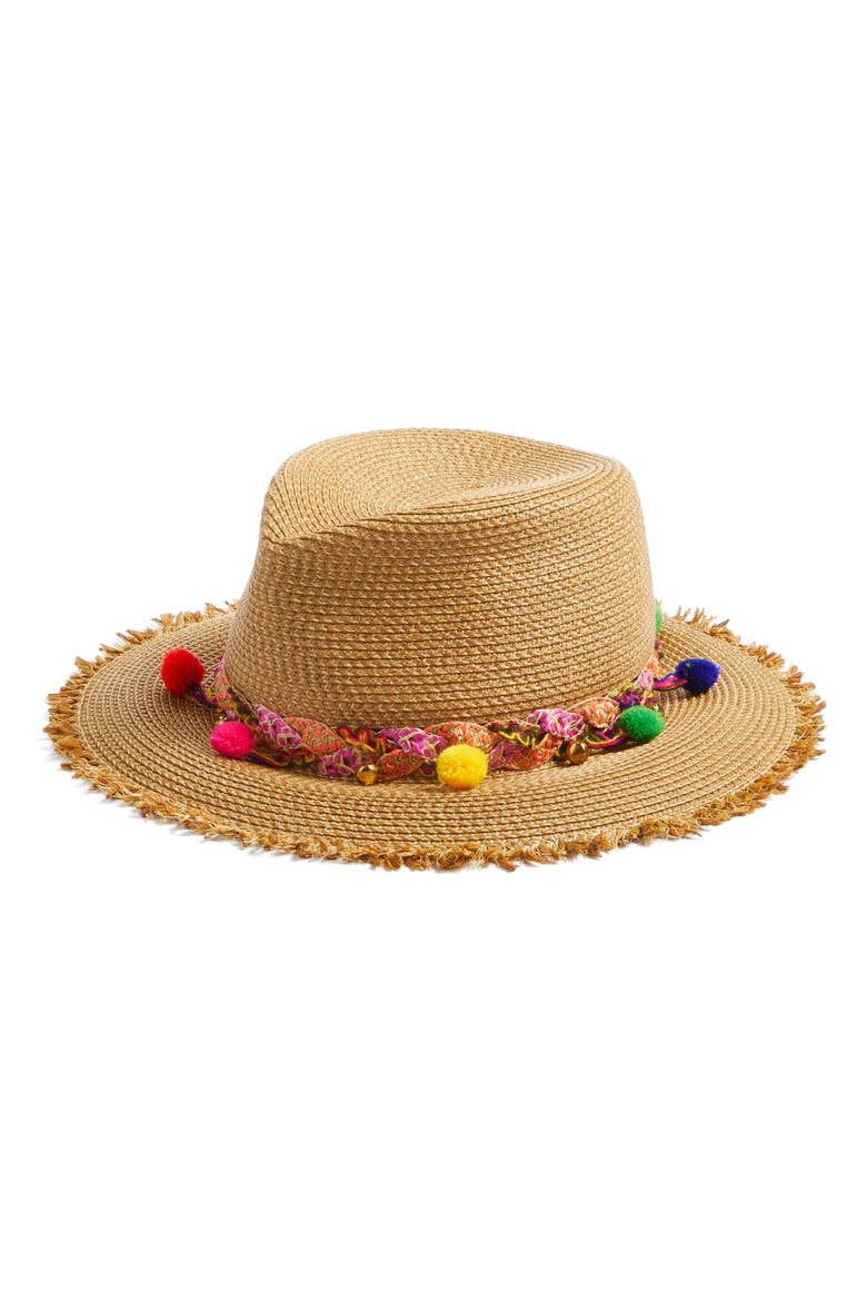 Corfu Packable Squishee® Straw Hat (Nordstrom Exclusive), Main, color, NAT MIX