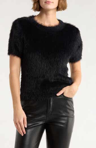 Leith Eyelash Knit Short Sleeve Sweater