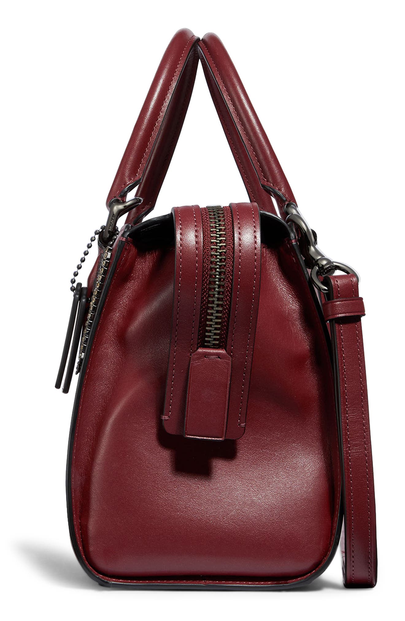 COACH x Selena Gomez Selena Bond Embellished Leather Satchel, Alternate, color, 