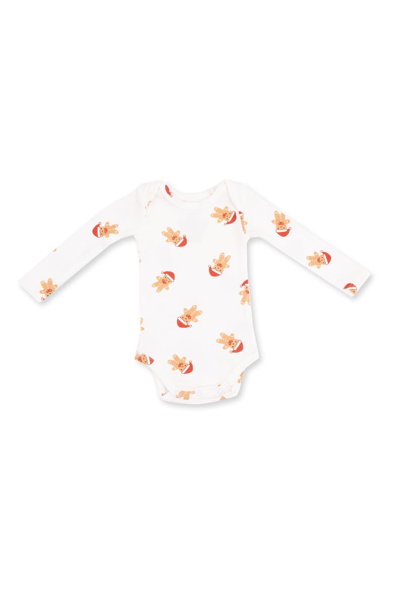Kids' Simple Gingerbread Long Sleeve Bodysuit, Main, color, IVORY