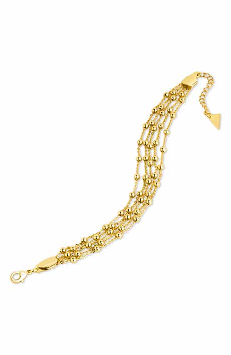 Sterling Forever Flavia Station Chain Layered Bracelet