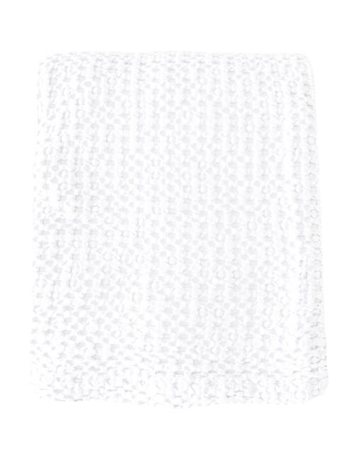 Anaya Stonewashed Cotton Waffle Bed Blanket In White