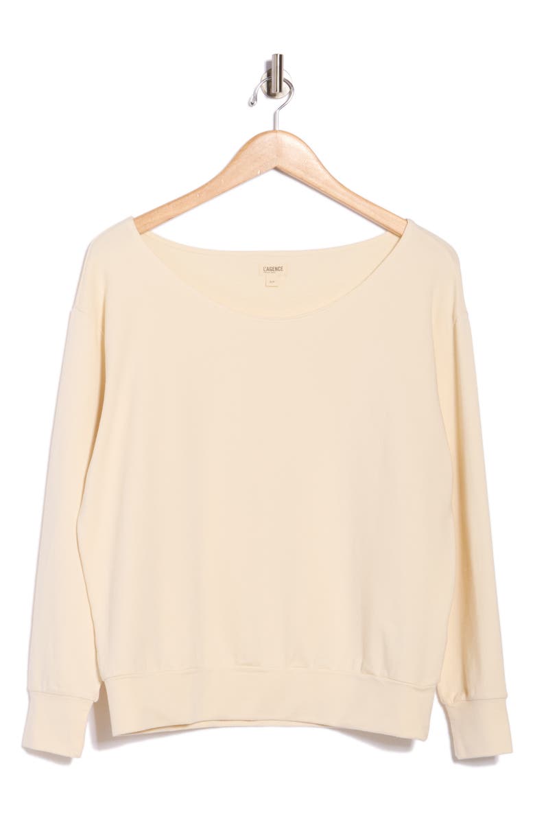 L'AGENCE Kimora Off the Shoulder Top, Alternate, color, Vintage White