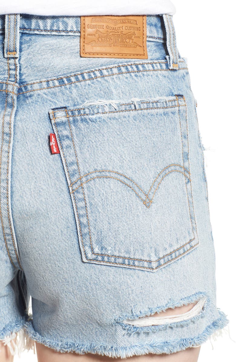 Levi's<sup>®</sup> Wedgie Update High Waist Cutoff Denim Shorts, Alternate, color,