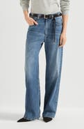 Brunello Cucinelli Lightweight denim contemporary loose trousers