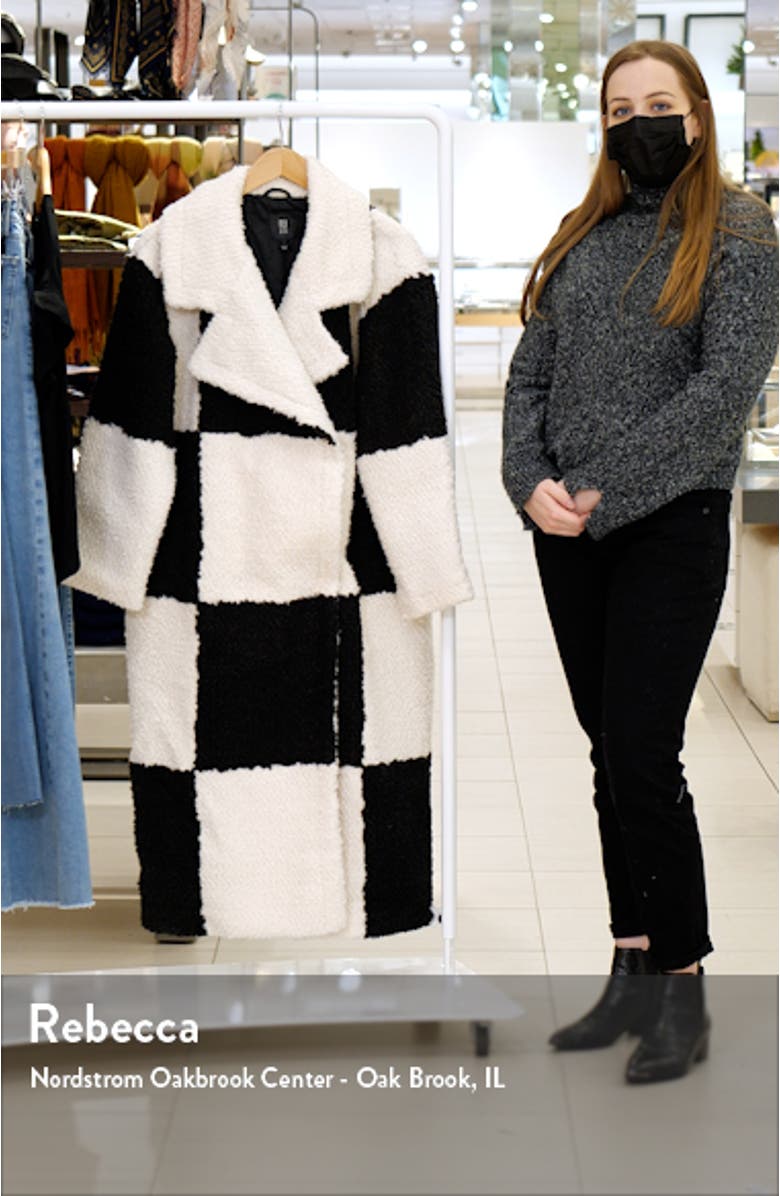 Colorblock Faux Shearling Coat, sales video thumbnail