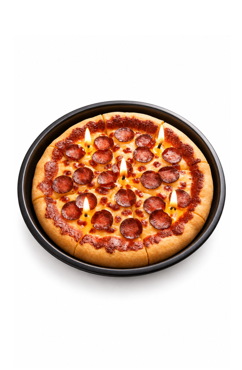 Pepperoni Pizza Candle