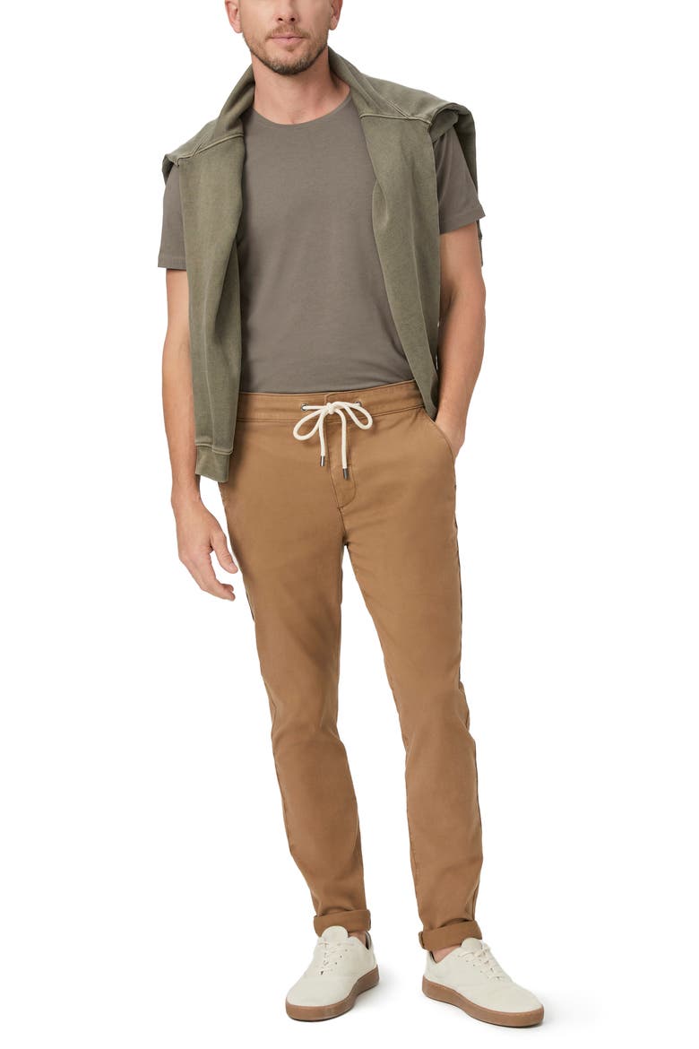Fraser Drawstring Brushed Twill Pants, Alternate, color, VINTAGE DRIED TOBACCO
