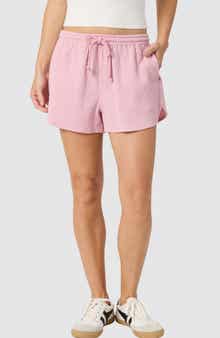 All in Favor Waffle Knit Dolphin Hem Shorts