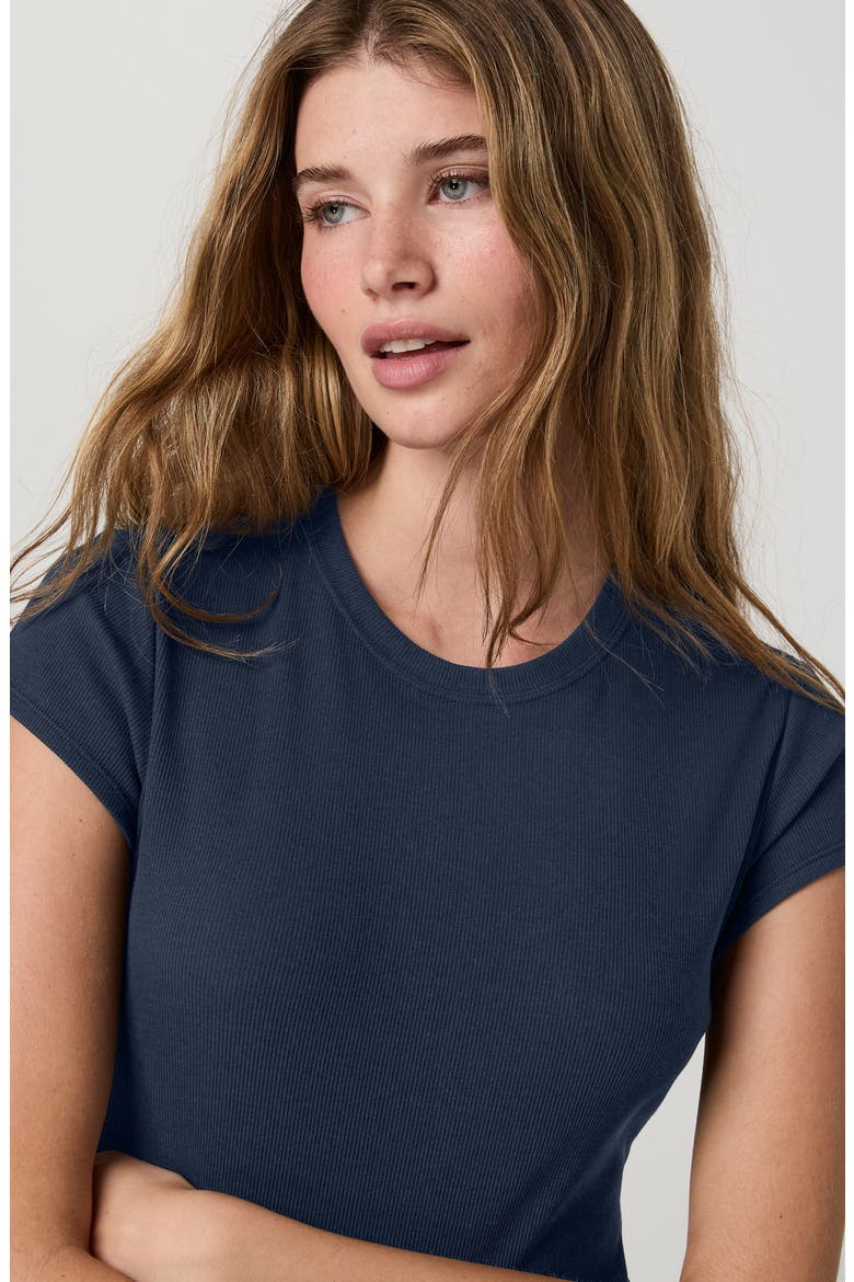 Ribbed T-Shirt Maxi Dress, Alternate, color, INK