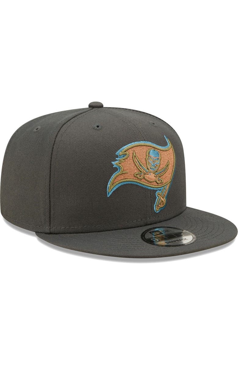New Era Men's New Era Graphite Tampa Bay Buccaneers Color Pack Multi 9FIFTY Snapback Hat, Alternate, color,