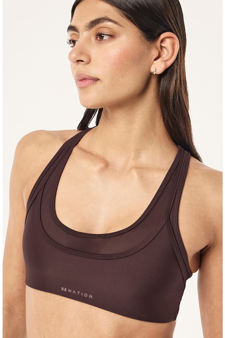 Fusion Sports Bra, Alternate, color, DARK PLUM
