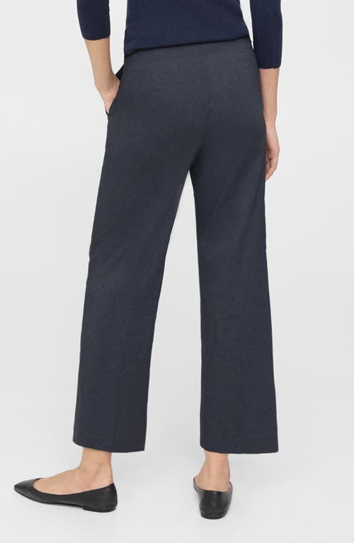 Theory Clean Terena Crop Wide Leg Linen Blend Pants