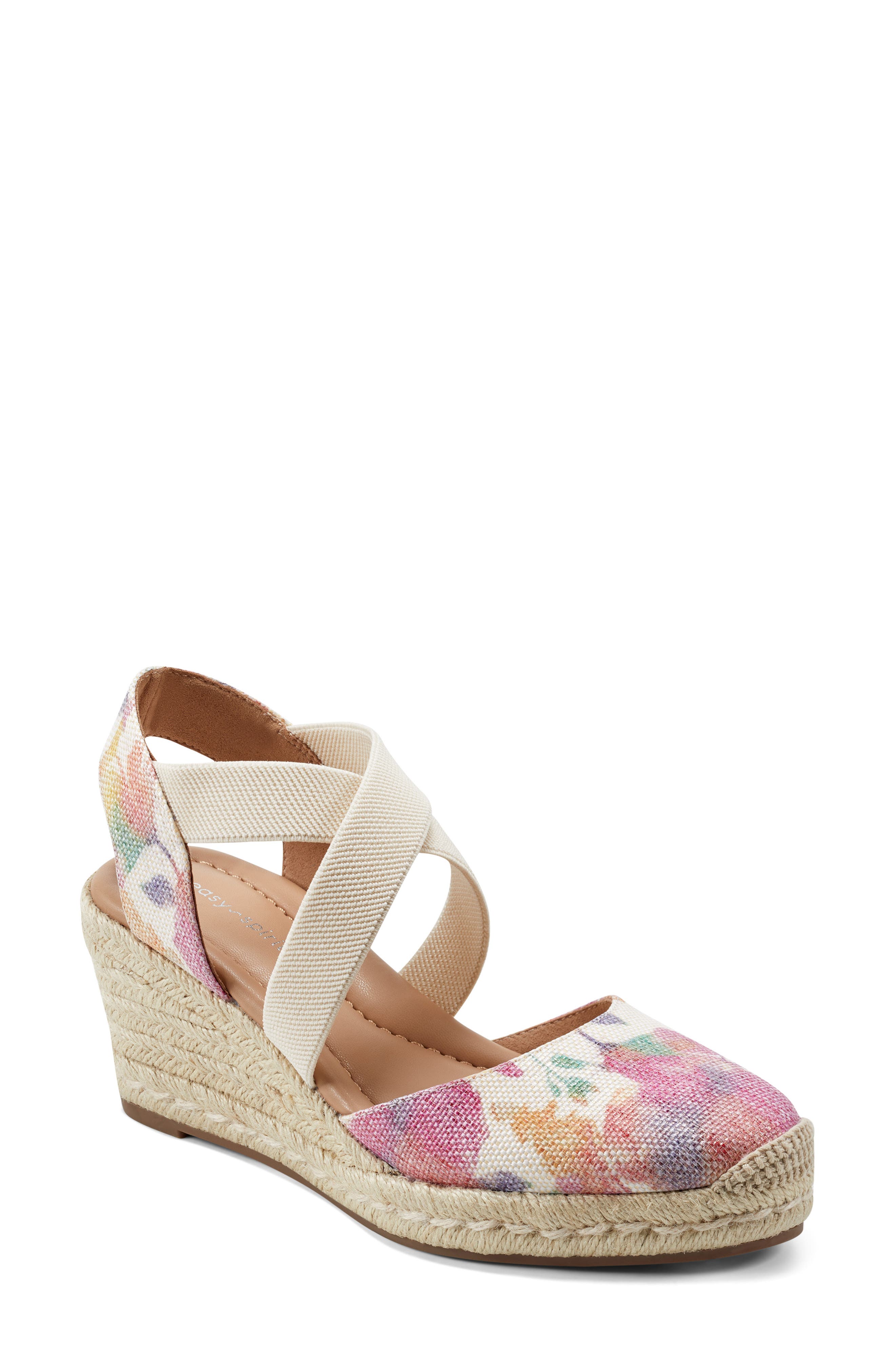 Easy Spirit Meza Espadrille Platform Wedge, Main, color, 