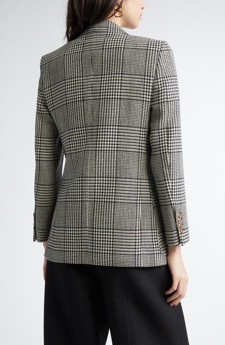 Valentino Garavani Glen Plaid Double Breasted Wool Blazer, Alternate, color, Avorio/Nero