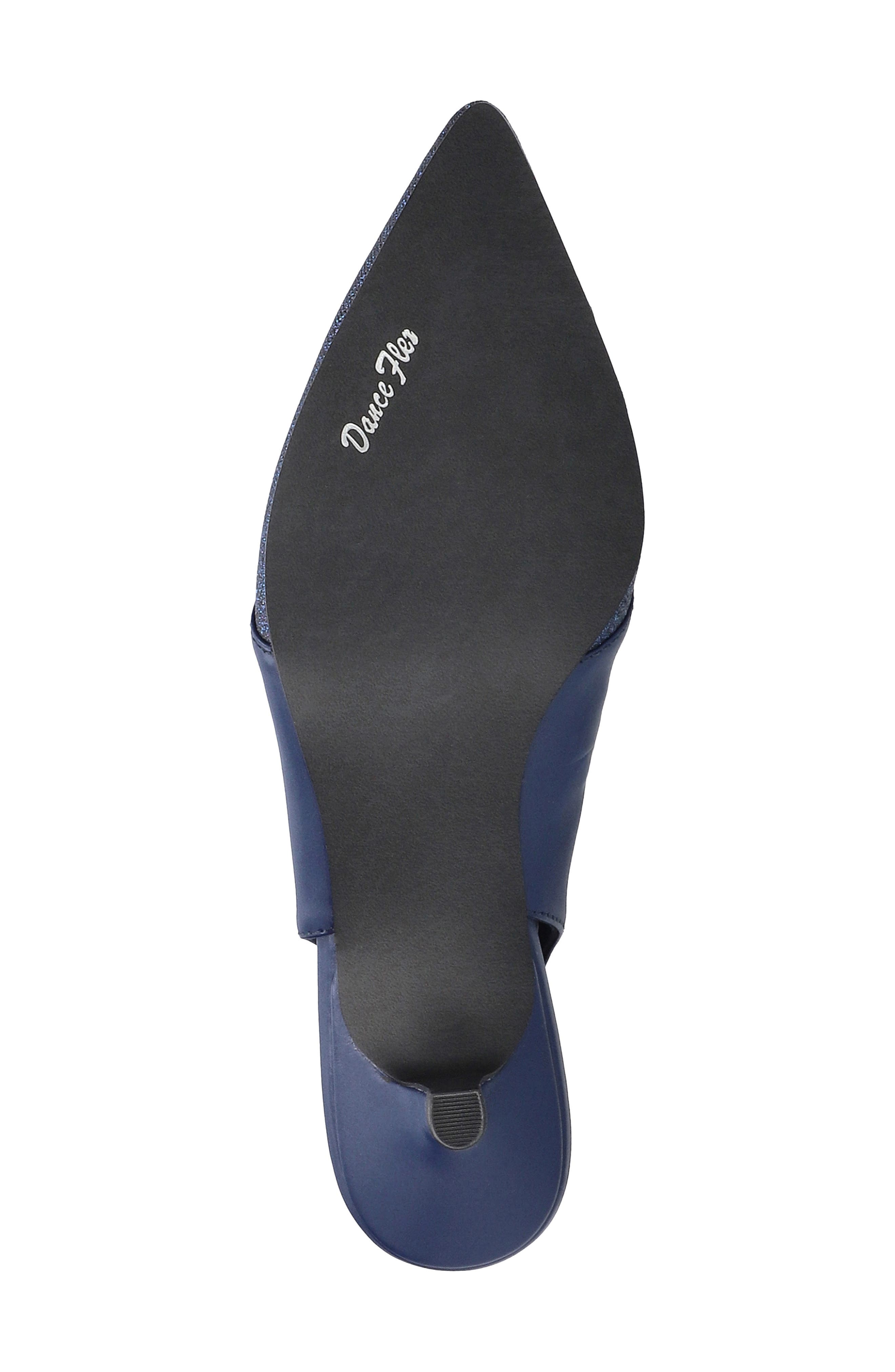 EASY STREET Vivid Kitten Heel Slingback Pump, Alternate, color, Navy Satin-Glitter