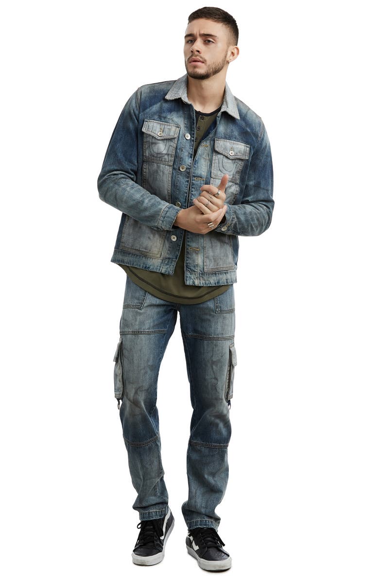 True Religion Brand Jeans Denim Utility Jacket, Alternate, color,