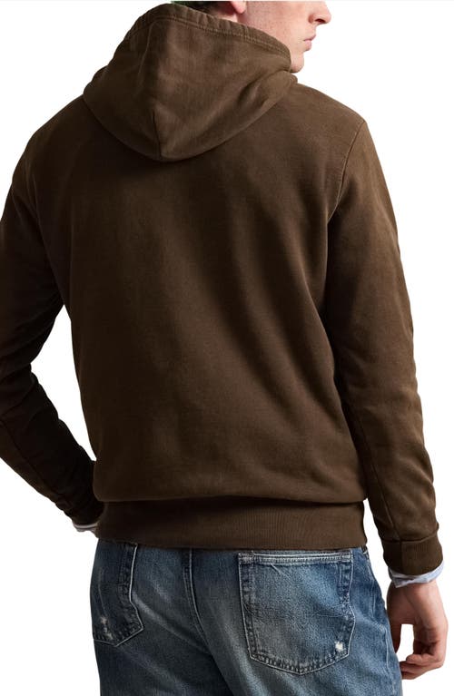 Polo Ralph Lauren Loopback Cotton Fleece Hoodie In Brown