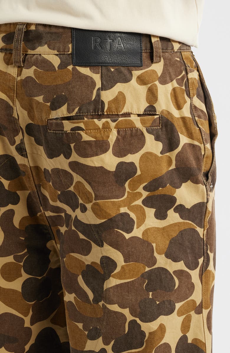 RtA Rey Straight Leg Camo Pants, Alternate, color, Military Brown Camo