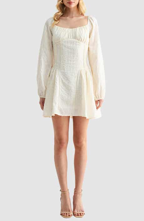 Lush Long sleeve Flared Minidress