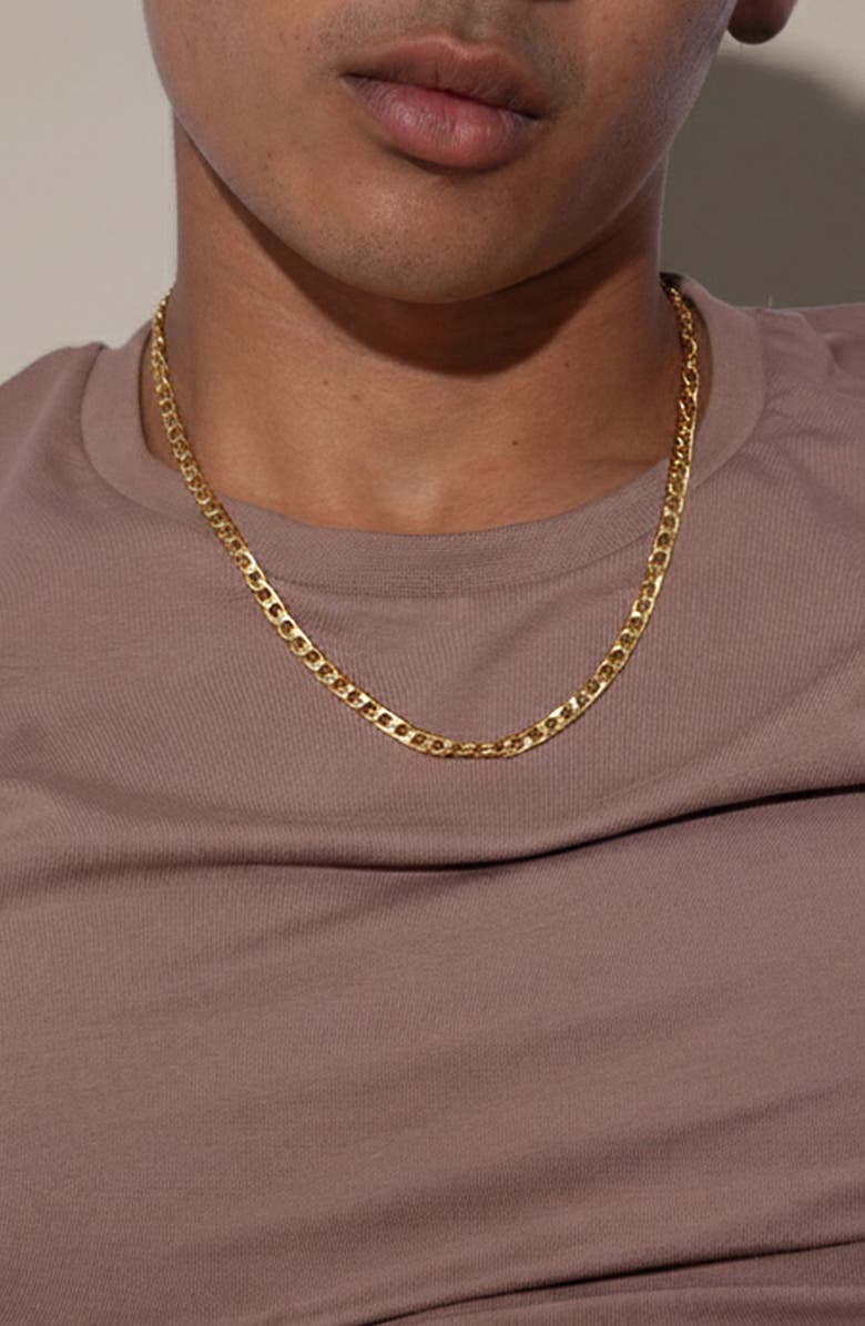 YOJ Figaro Cut Chain In Gold, Alternate, color, Gold