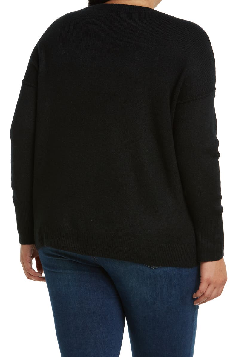 Vince Camuto Crewneck Sweater, Alternate, color, Rich Black